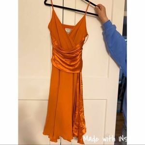 Beautiful orange midi evening dress